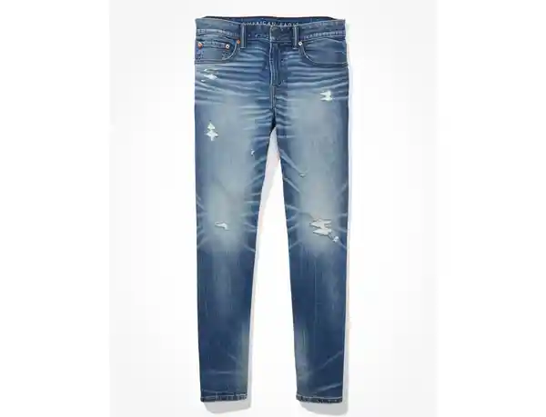 Jean Athletic Hombre Azul Oscuro Talla 28 x 30 American Eagle