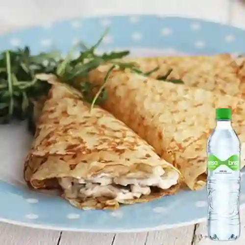 Combo Crepe Pollo y Champiñones + Brisa Con Gas 600ML
