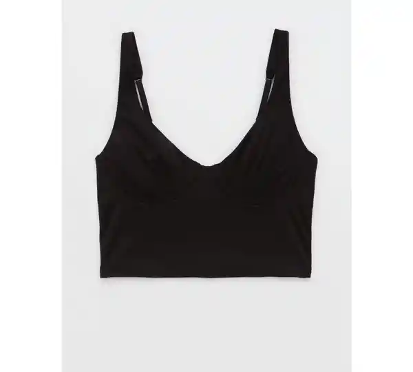 Bralette Aerie Recto Negra Talla Large American Eagle