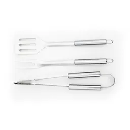Set 3 Piezas Tenaza Pinzas Espatula Acero Inoxidable