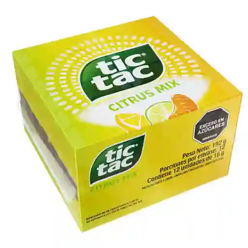 Display Pastillas Tic Tac Limon Lima Mandarina Citrus Mi (192 Gr)