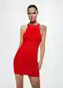 Vestido Ribi Rojo Talla 18 Mujer Mango