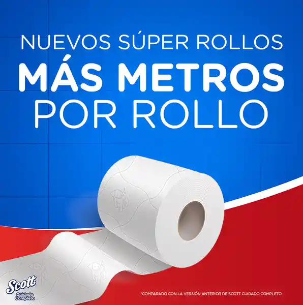 Scott Papel Higiénico Cuidado Completo Triple Hoja 30 Metros