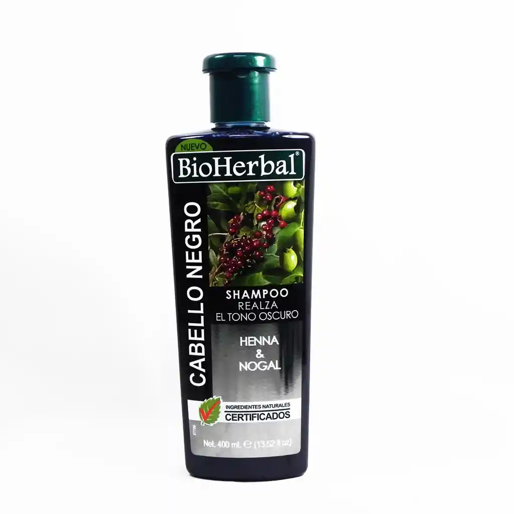Bio Herbal Shampoo Cabello Negro Henna y Nogal
