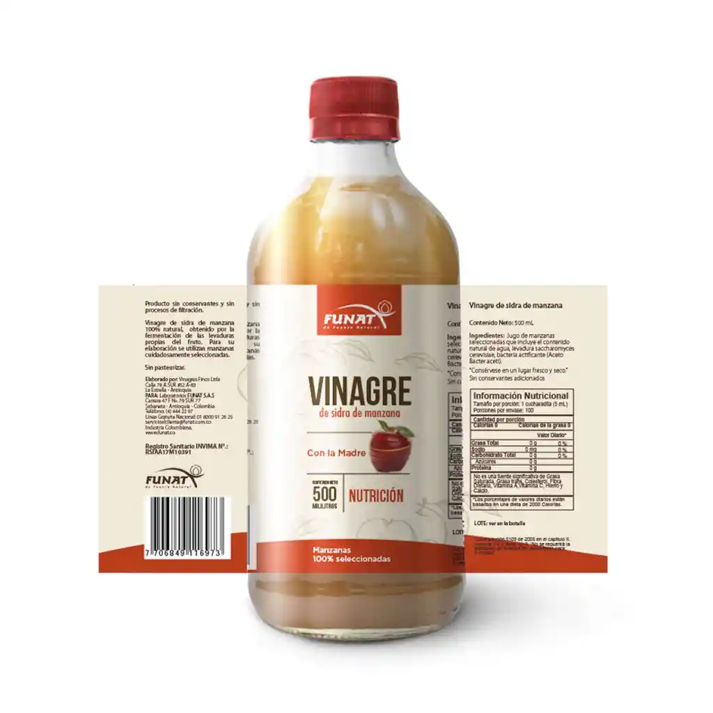 Funat Vinagre de Sidra de Manzana