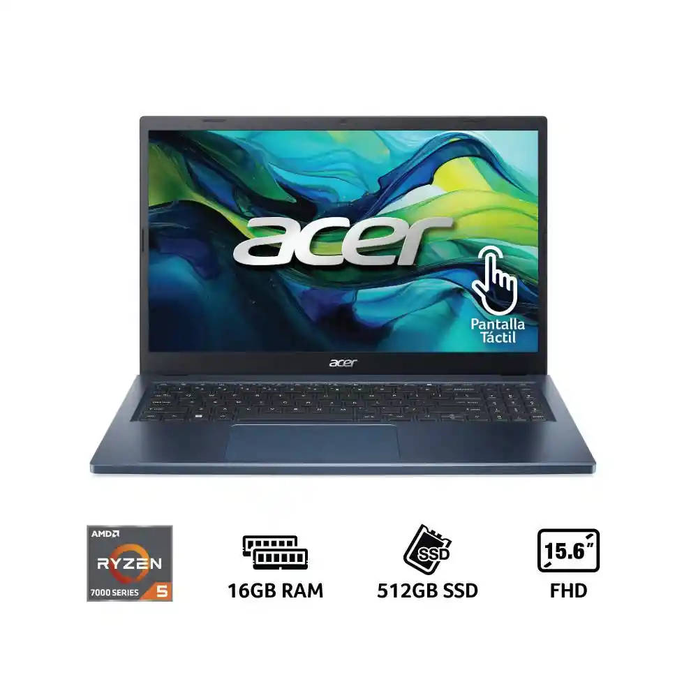 Computador Acer Portatil A31524ptr3jr Amd Ryzen 5 7520 u Ram 16 Gb 512 Gb Ssd A31524ptr3jr