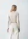 Tejido Mujer Crudo Vainilla Claro Talla S 483G055 Naf Naf