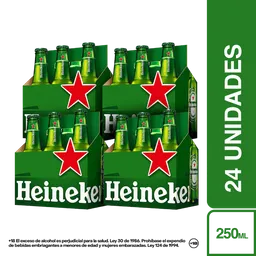 4 x Heineken Cerveza Bnr 250 mL x 6 Und