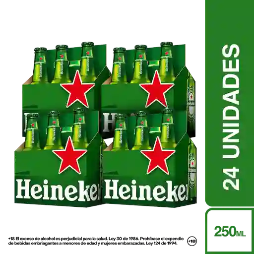 4 x Heineken Cerveza Bnr 250 mL x 6 Und