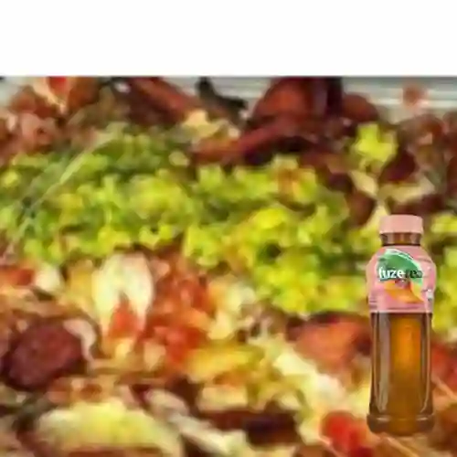 Combo Salchipapa Guera + Fuze Tea Durazno 400ML