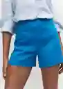 Short Flyn Turquesa Talla 44 Mujer Mango