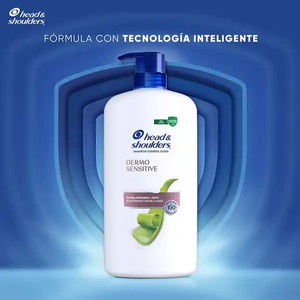 Shampoo Head Shoulders Dermo Sensitive Extractos de Sabila / Aloe Control Caspa Champu Head and Shoulders 1000 ml