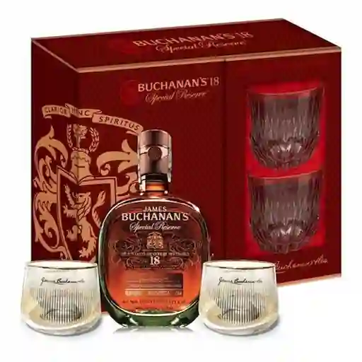   Buchanans  Whiskys 18 Anos + 2 Vasos 