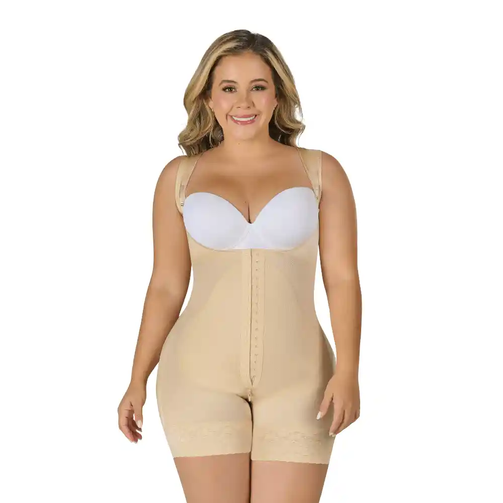 Faja Corta Myd Mediana Compresion Beige Talla M F0269