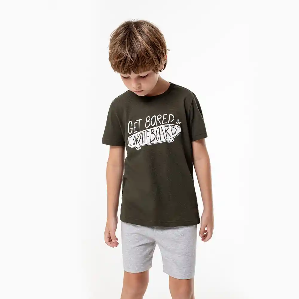 Pijama 2 Piezas Corto Kids Niños Larro Kd Gef Talla 4