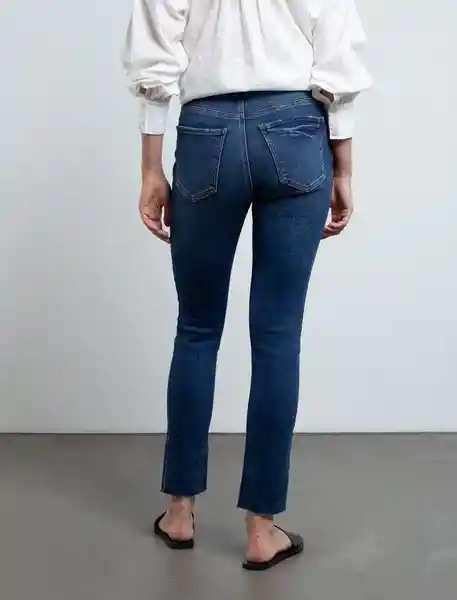 Jean Mujer Azul Índigo Medio Talla 12 493E015 Naf Naf