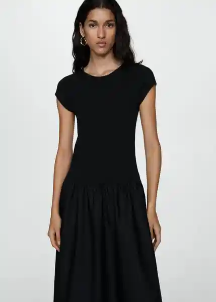 Vestido Valvin Negro Talla S Mujer Mango