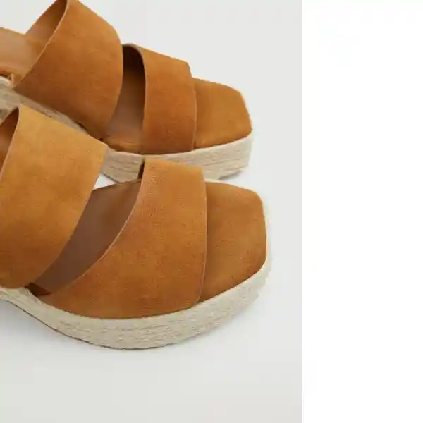 Sandalias Menos Cuero Talla 40 Mujer Mango