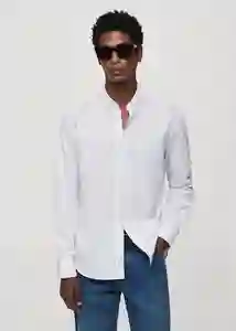 Camisa Arezzo Blanco Talla M Hombre Mango
