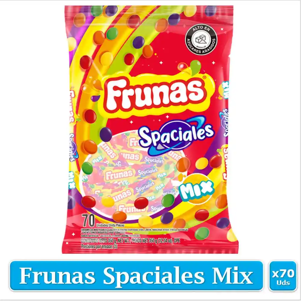 Frunas Spaciales Mix Dulce Masticable Bolsa X70Uds