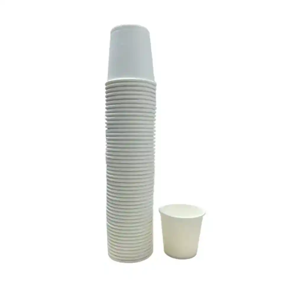 Vaso Papel Ecologico Blanco X 50 Un