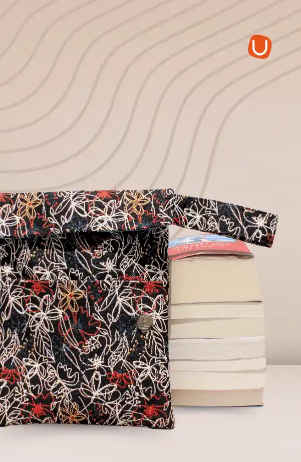 Funda Gold Para Libros Estampado Tejido 1