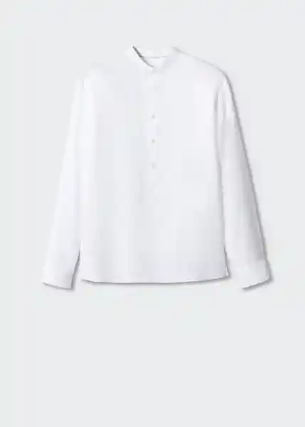 Camisa Bolar Blanco Talla XXL Hombre Mango