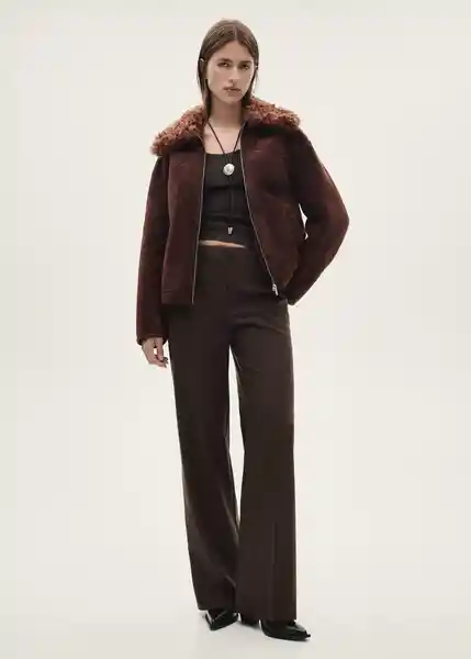 Chaqueta Bombai Marron Talla 24 Mujer Mango