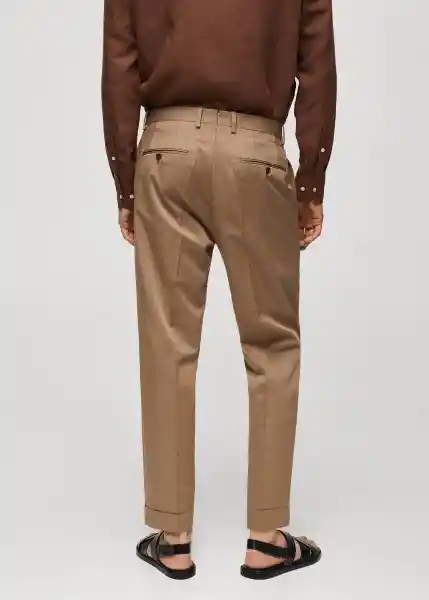 Pantalón Nisida1 Marrón Talla 40 Hombre Mango