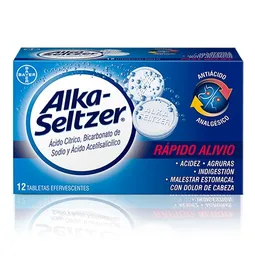 Alka-Seltzer Antiácido Alivio de la Acidez Estomacal