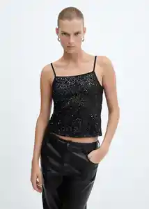 Top Xhoracio Negro Talla S Mujer Mango