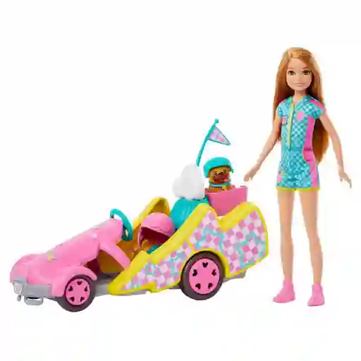 Muñeca Stacie Al Rescate Go-kart Barbie