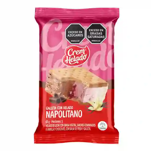 Galleta Con Helado Napolitano