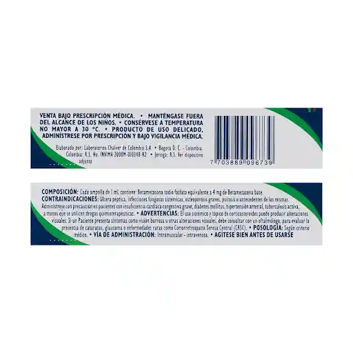Inflacor Betametasona Solución Inyectable (4 mg) 