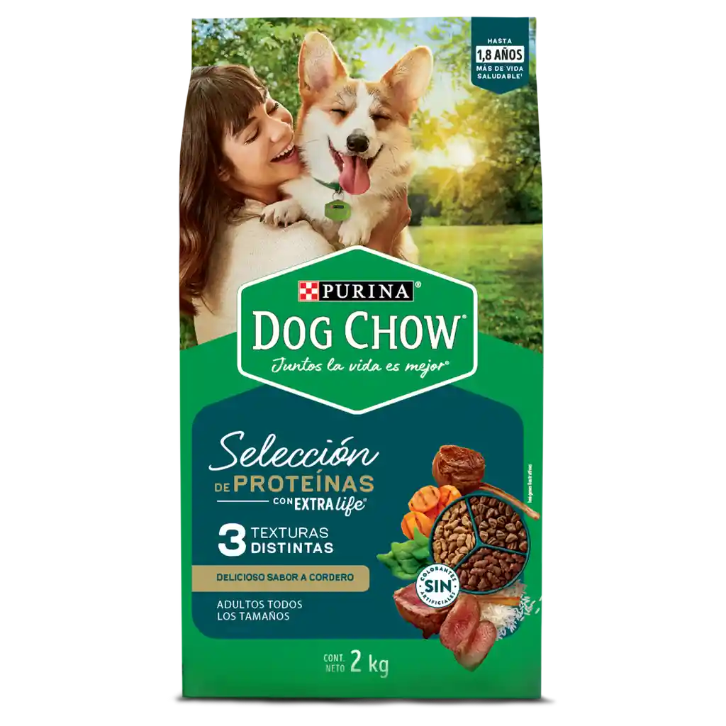 Comida para Perros Purina Dog Chow Selección Proteina Cordero x 2 kg