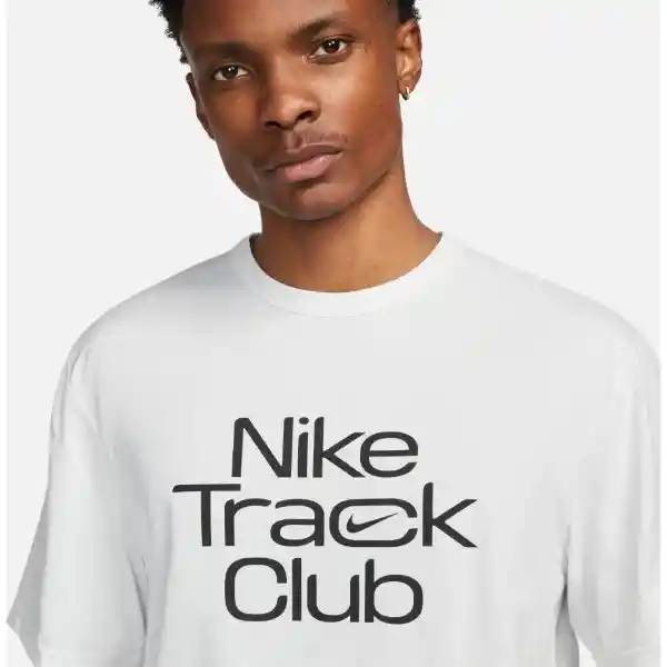 Nike Camiseta Dri-Fit Track Club Hyverse Hombre Blanco Talla S