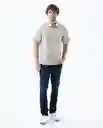 Camisa Hombre Beige Talla M 819f010 Americanino