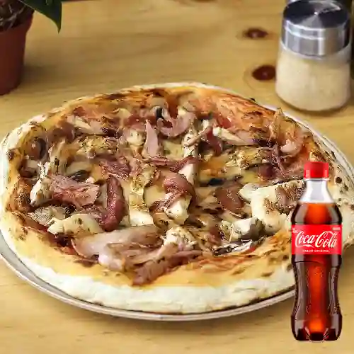 Pollo Tocineta&Champiñones Personal +CocaCola Org 400ml