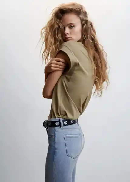 Camiseta Viri Khaki Talla S Mujer Mango