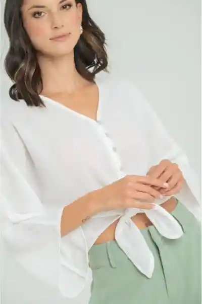 Blusa Dalia Color Blanco Crudo Talla M Ragged