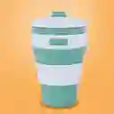 Vaso Plástico Plegable de Silicona de Verde 350 mL Serie Miniso