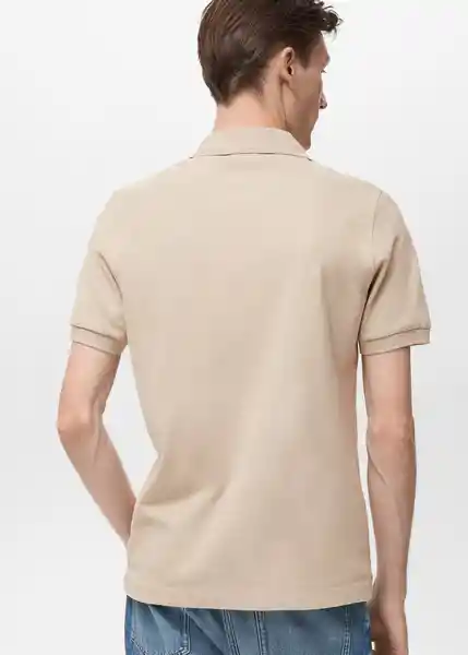 Camiseta Polo Rea Crudo Talla M Hombre Mango