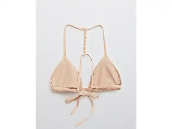 American Eagle Top Bikini Jacquard Nude Natural Large