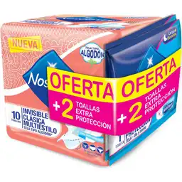 Nosotras Invisible Clásica Multiestilo + 2 Toallas Extra Protección