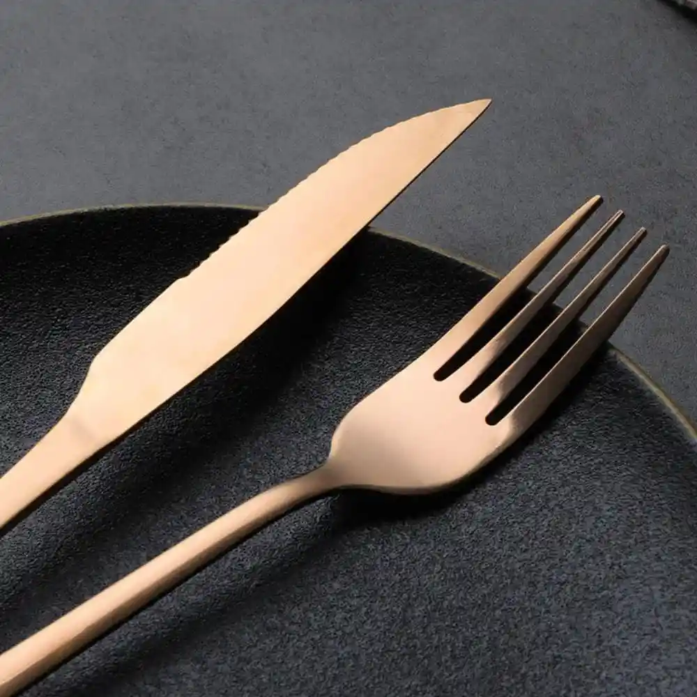 Juego 24 Pzs Cubierto Acero Inoxidable Capri Copper Kw Sm1441c