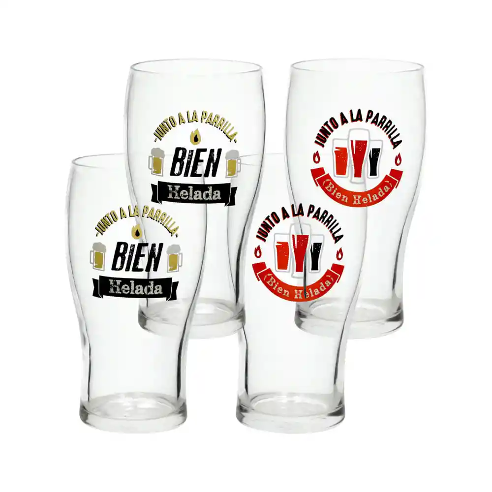 Casaideas Set Vasos Cerveza Diseño 0004