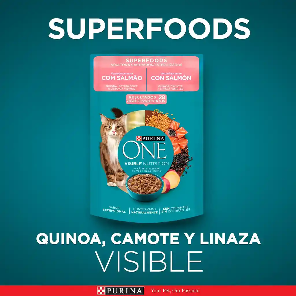 Comida húmeda para gatos Esterilizados Purina One sabor a Salmón x 85gr