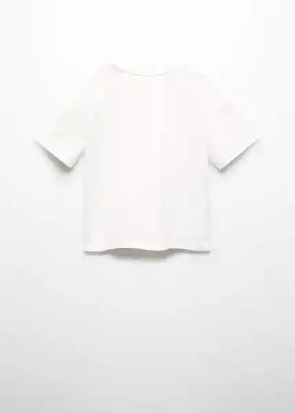 Camiseta Flora Offwhite Talla 08 Niñas Mango