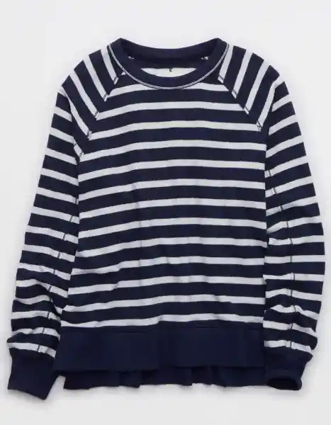 Buzo Aerie Azul Talla: SMALL 3592410 American Eagle
