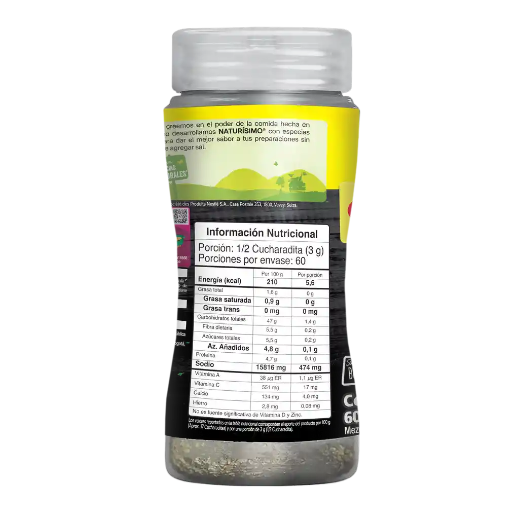 Sazonador MAGGI Naturísimo con especias naturales x 180g